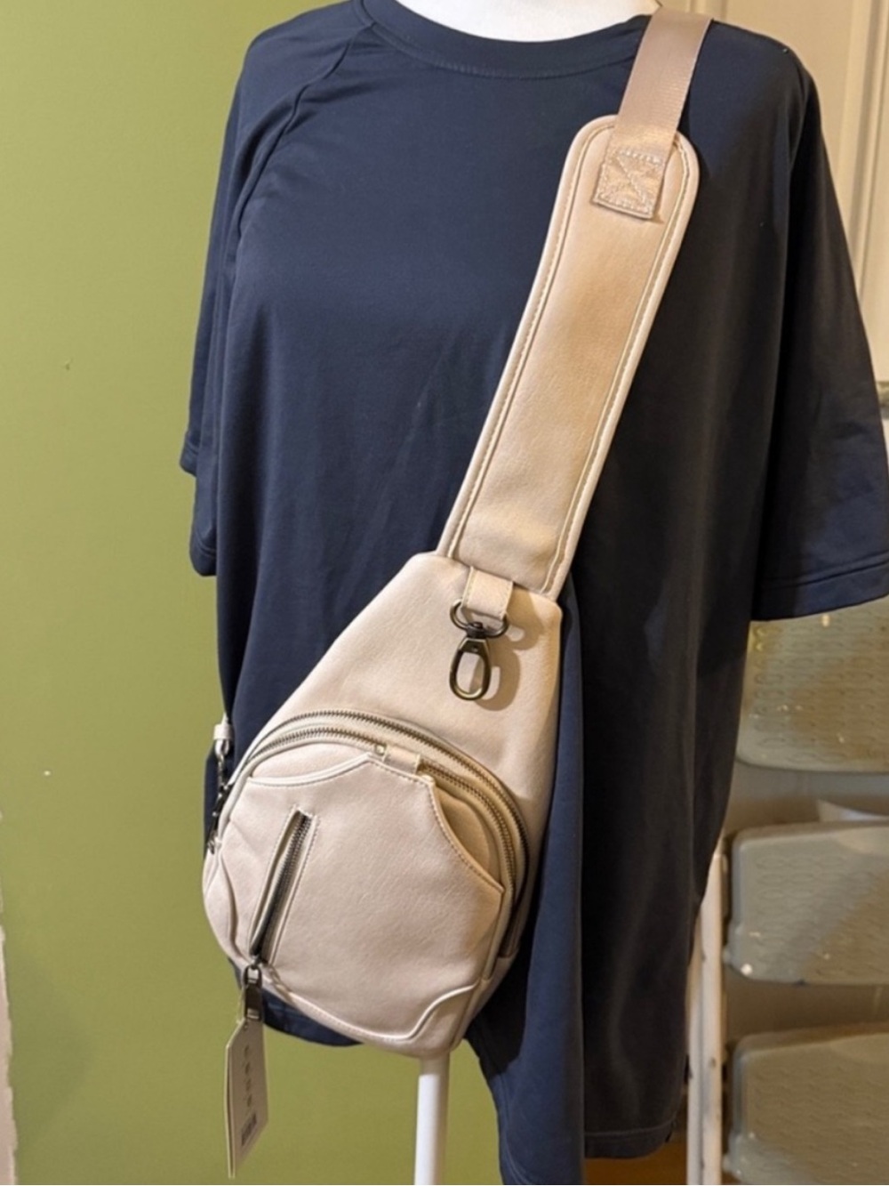 Antik Craft  NWT Vegan Leather Sling Backpack: Sleek Commute & Campus Crossbody